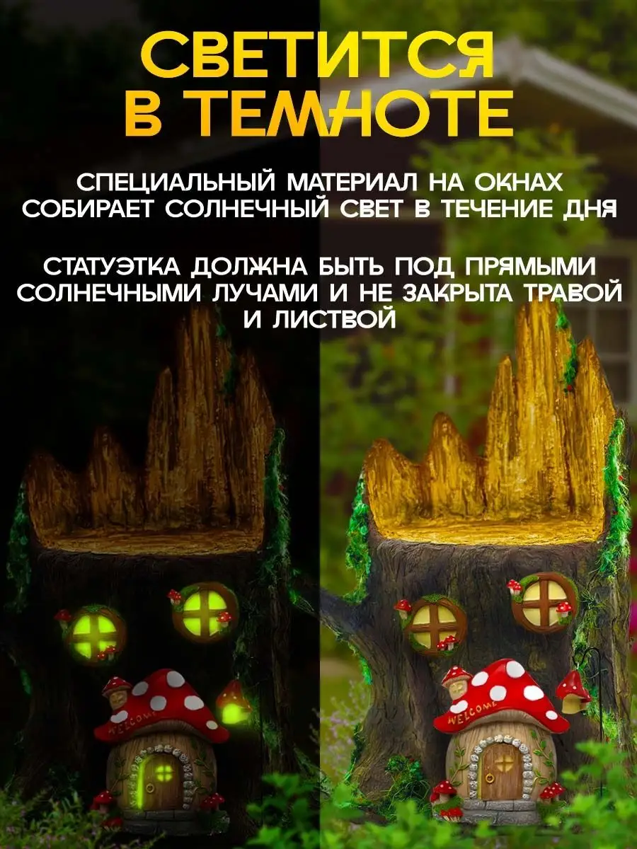 Садовые фигурки для дачи дверца мухоромор BIGMOM 165619967 купить в  интернет-магазине Wildberries