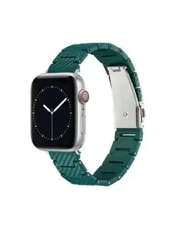 Карбоновый ремешок на Apple Watch 42 44 45 49 мм темно-зелен Zizou 165689076 купить за 494 ₽ в интернет-магазине Wildberries