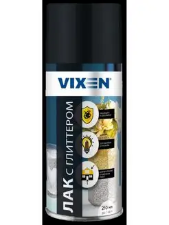 Лак с глиттером 210мл Серебро Vixen 165721009 купить за 321 ₽ в интернет-магазине Wildberries