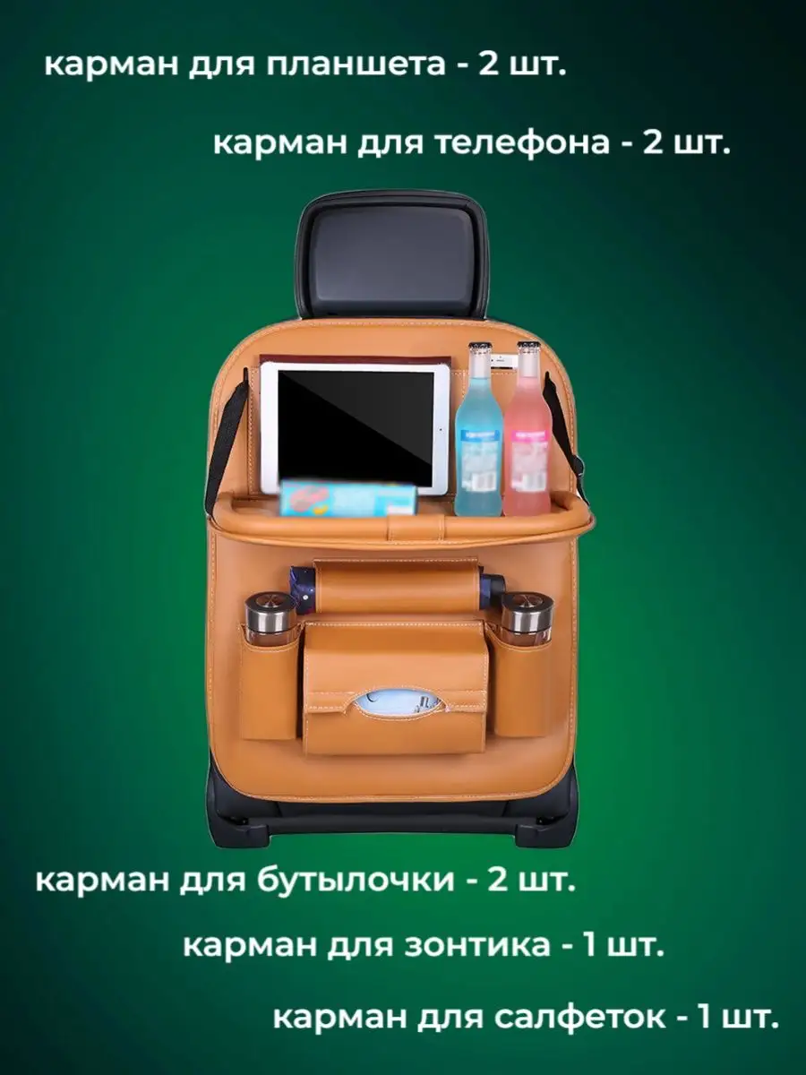 Органайзер на спинку сиденья без бренда 165738204 купить в  интернет-магазине Wildberries