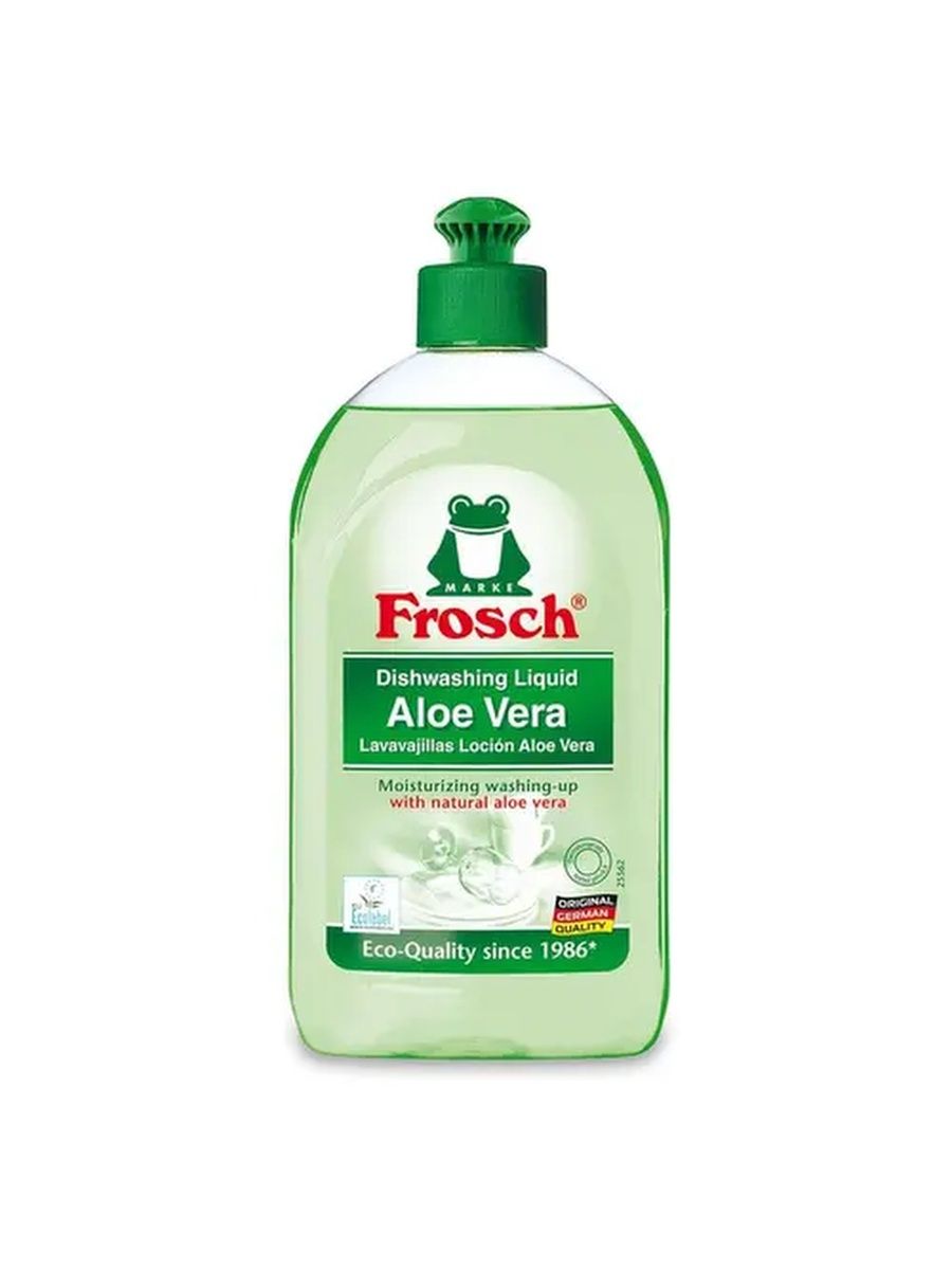 Жидкость для мытья посуды Frosch. Frosch Aloe 500ml мыло. Frosch бальзам для мытья посуды зелёный чай. Гель для мытья посуды алоэ