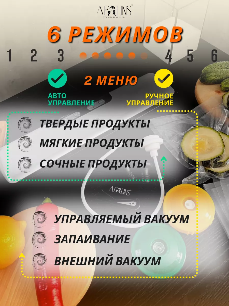 Вакууматор Вакуумный упаковщик для продуктов с резаком Afalins 165777428  купить за 2 456 ₽ в интернет-магазине Wildberries