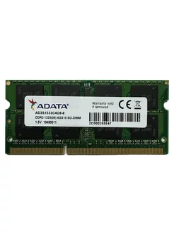 Оперативная память ADATA DDR3 SODIMM 4Гб 1333MHz OEM 165780042 купить за 601 ₽ в интернет-магазине Wildberries