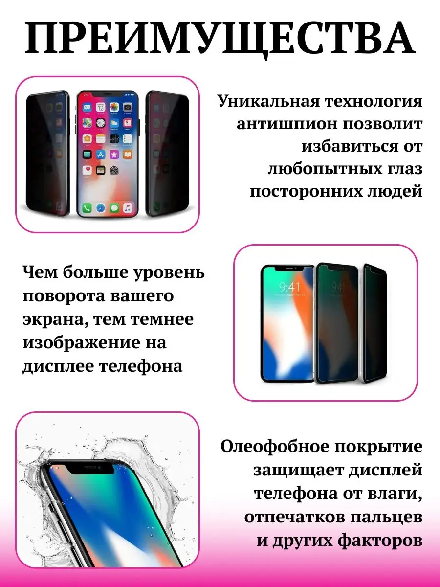 Стекло антишпион IPhone 7+ и 8+ 1001 пленка 165850540 купить за 147 ₽ в  интернет-магазине Wildberries