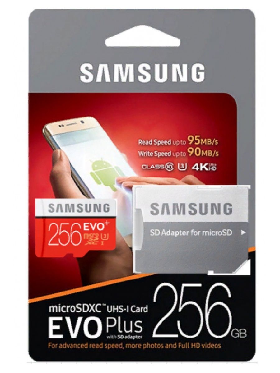 Карта памяти samsung 256gb evo plus