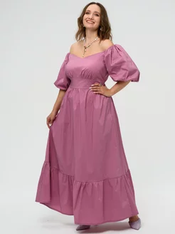 Платье хлопковое большие размеры OVERLAB 165912137 купить за 2 068 ₽ в интернет-магазине Wildberries