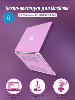 Розовый чехол накладка MacBook Air 13 2018-2021 GGTechno 165922466 купить за 924 ₽ в интернет-магазине Wildberries