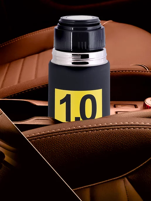 Термос для чая 1 литр металлический с кнопкой - фото 10