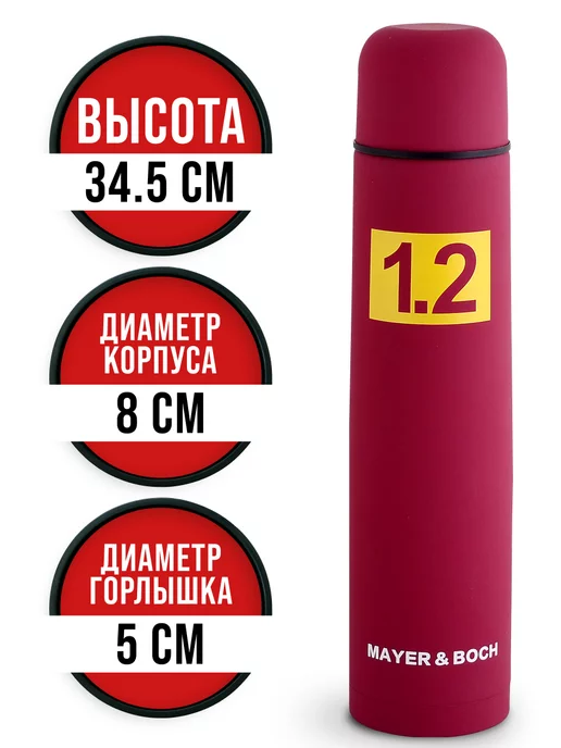 Термос для чая металлический с кнопкой - фото 2