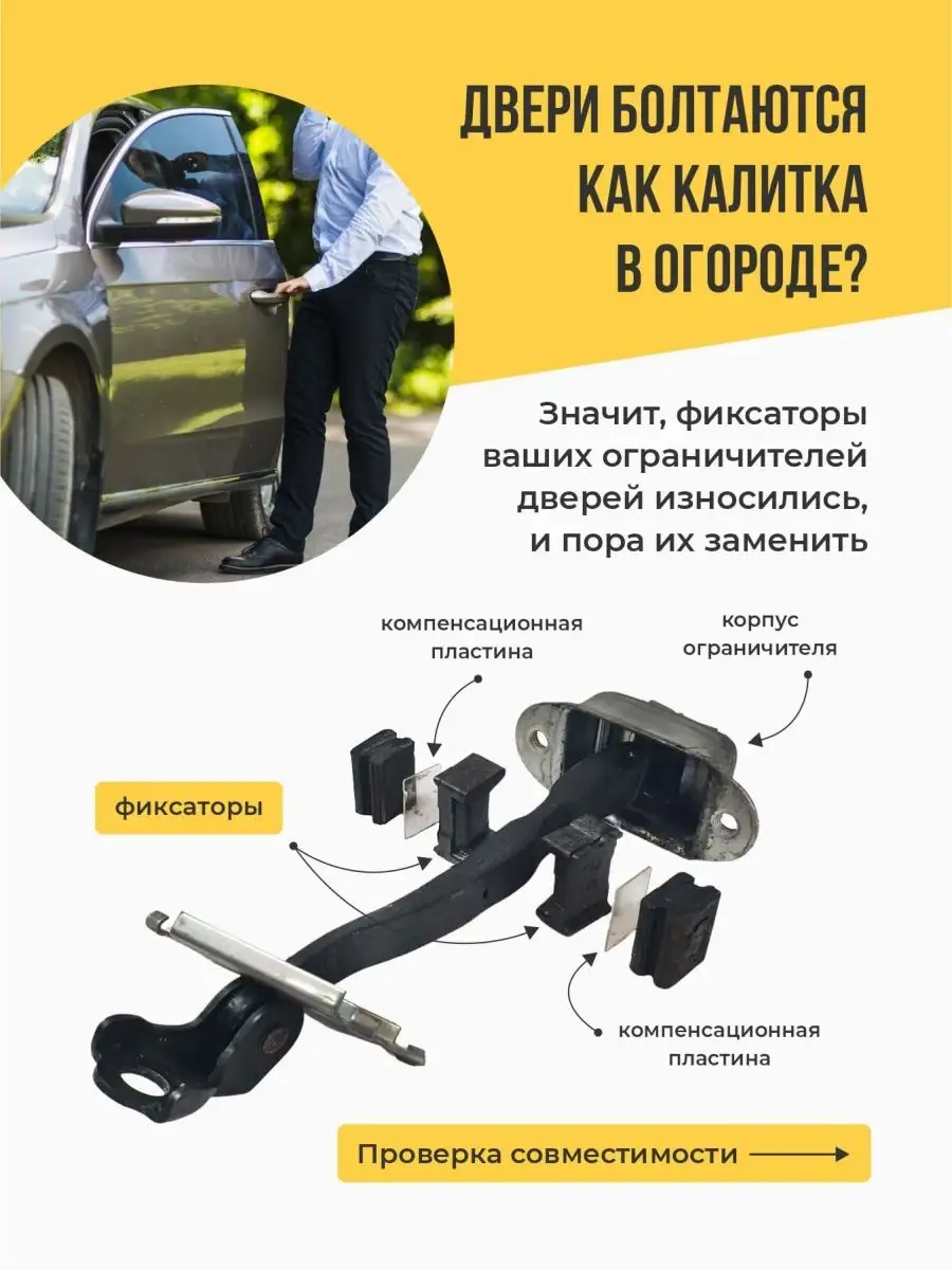 Ремкомплект ограничителей дверей Toyota Camry 70 Компания FixAvto 165942642  купить за 708 ₽ в интернет-магазине Wildberries