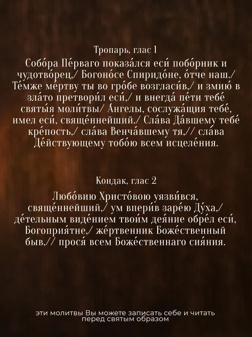 Икона освященная "Святой Спиридон Тримифунтский" на МДФ 4х6 Духовный Наставник, 4x6, фото 2
