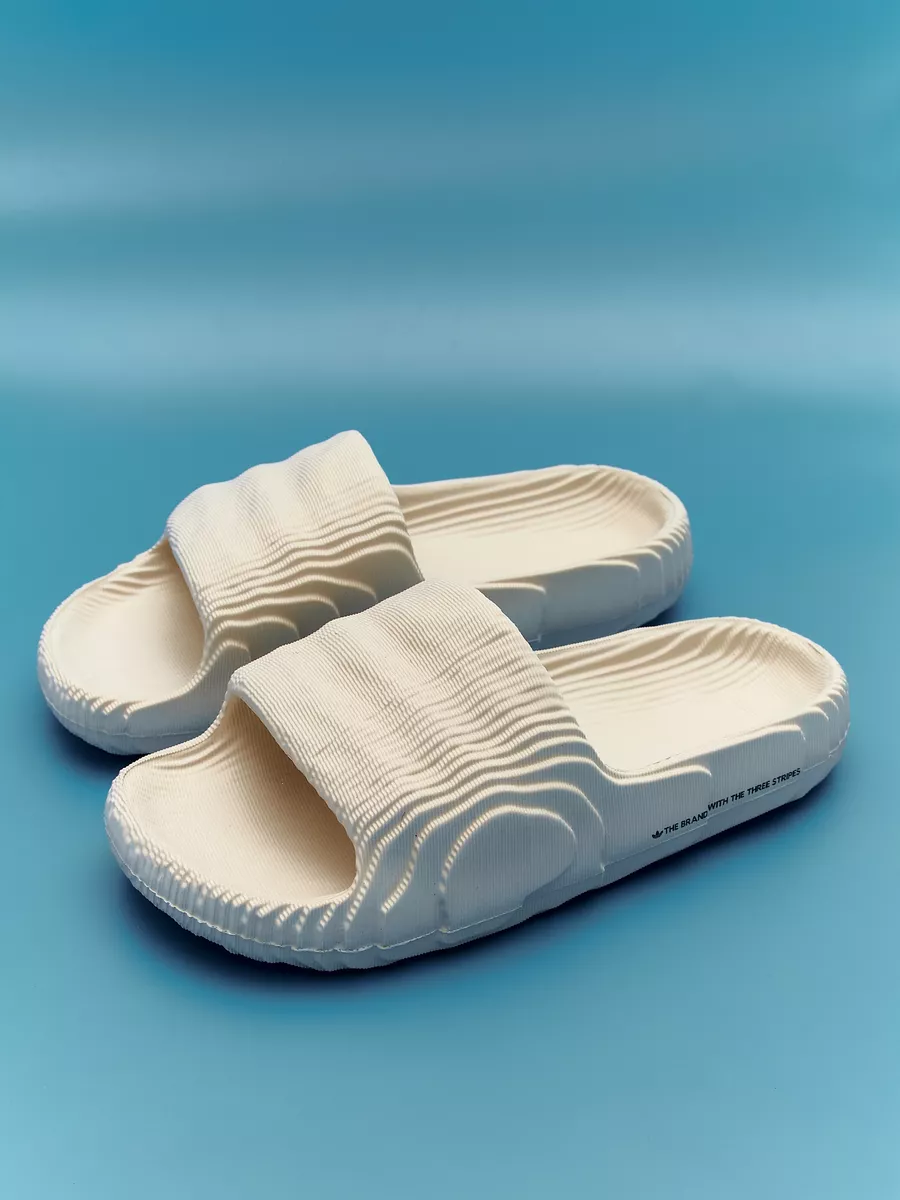 Adidas adilette slides white best sale