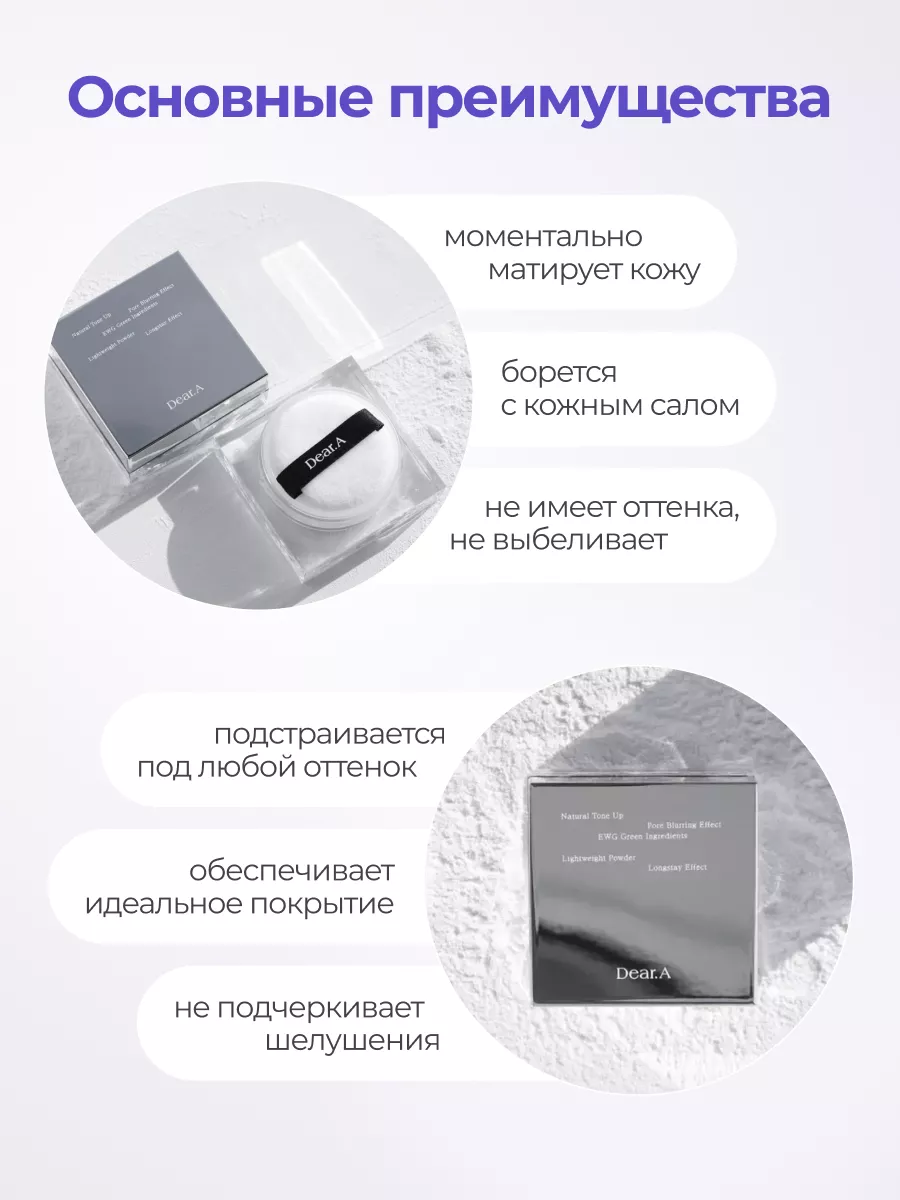 DEAR.A Рассыпчатая пудра FACE BLUR FINISHING POWDER Dr. Althea