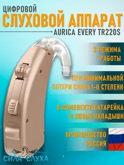 Слуховой аппарат цифровой заушный Aurica Every TR220S Симфония Слуха 166012353 купить за 6 642 ₽ в интернет-магазине Wildberries