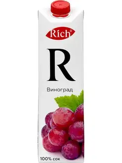 Сок Виноград 1л. 12 шт RICH 166015445 купить за 2 759 ₽ в интернет-магазине Wildberries