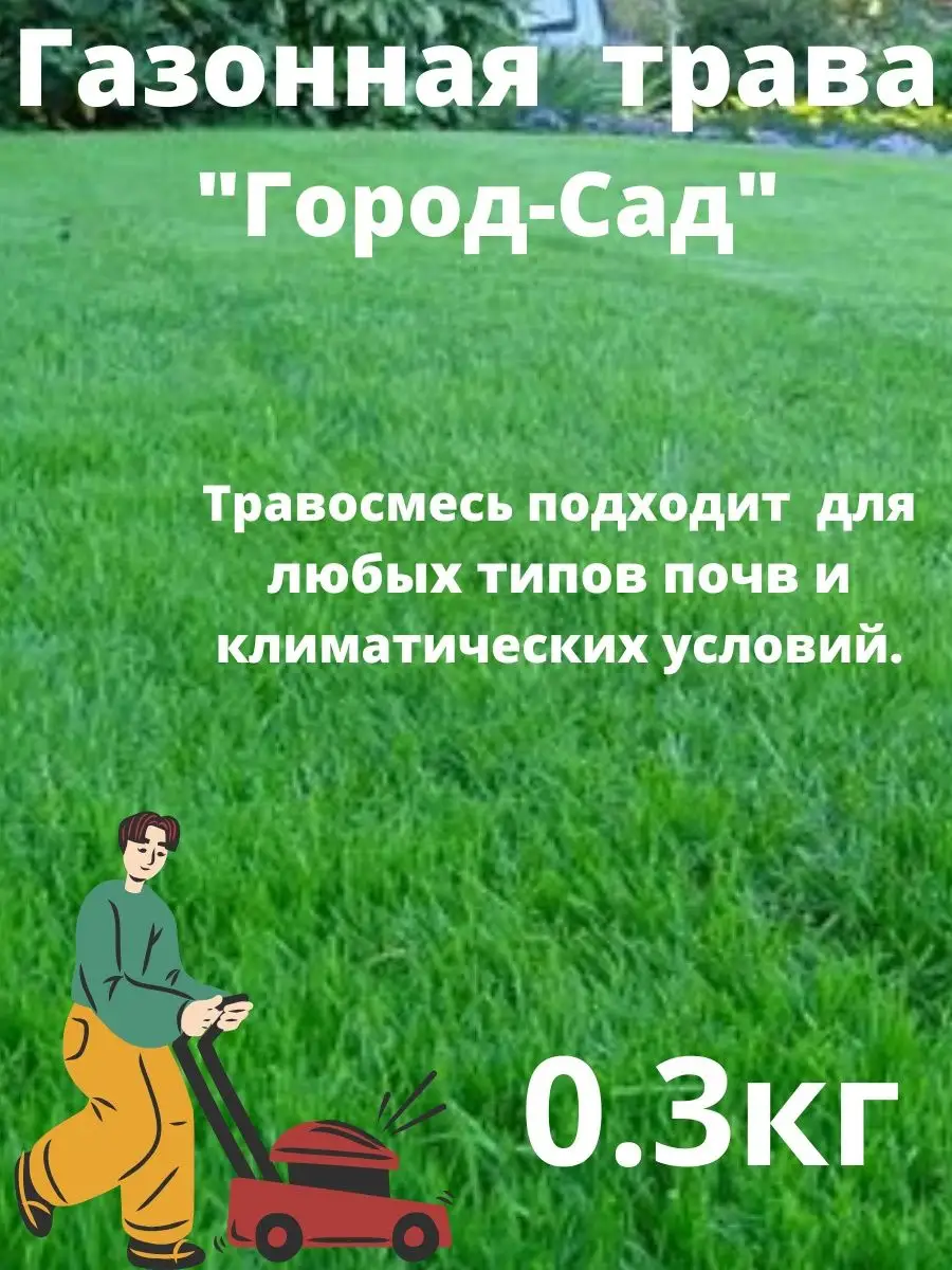 Газонная трава "Город-сад" 300 грамм