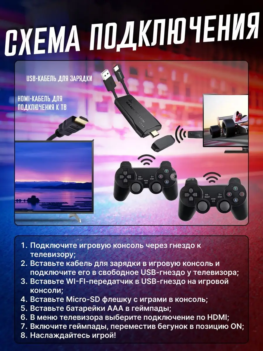 Игровая приставка для телевизора Game Stick Box PlayStation 166076669  купить за 1 411 ₽ в интернет-магазине Wildberries