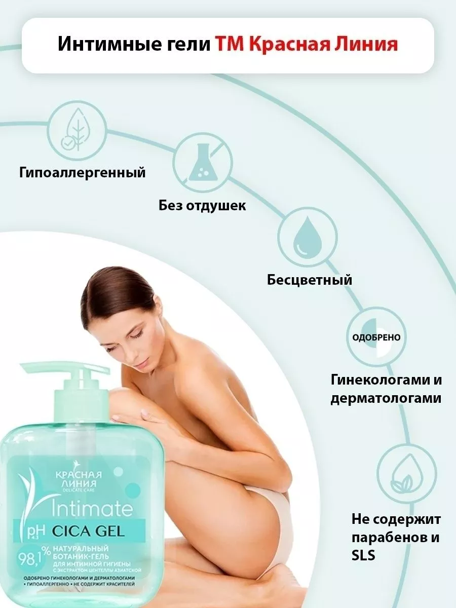 Гель для интимной гигиены с фито-антимикотиками БРУСНИКА Comfort and care