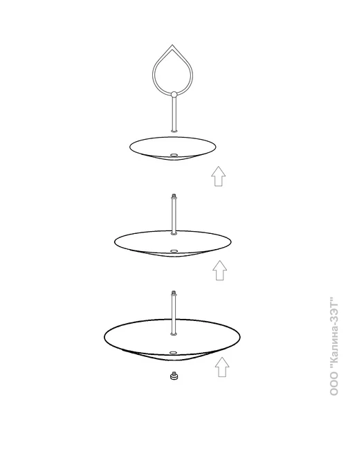 Конфетница сервировочная 3 яруса - фото 13