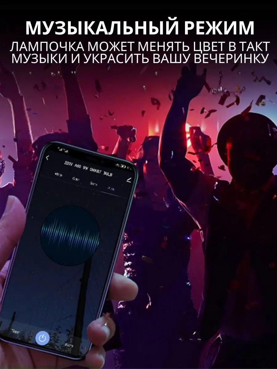 Умная светодиодная RGB лампочка Е27 с пультом управления BroStore 166135021  купить за 457 ₽ в интернет-магазине Wildberries