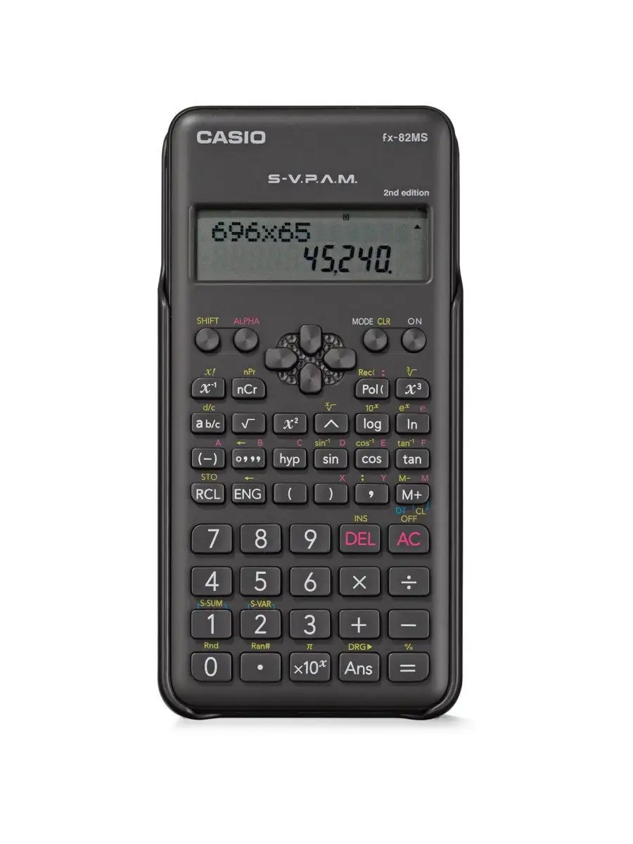 Непрограммируемый калькулятор FX-82MS-2 сертификат ОГЭ и ЕГЭ CASIO  166136159 купить в интернет-магазине Wildberries