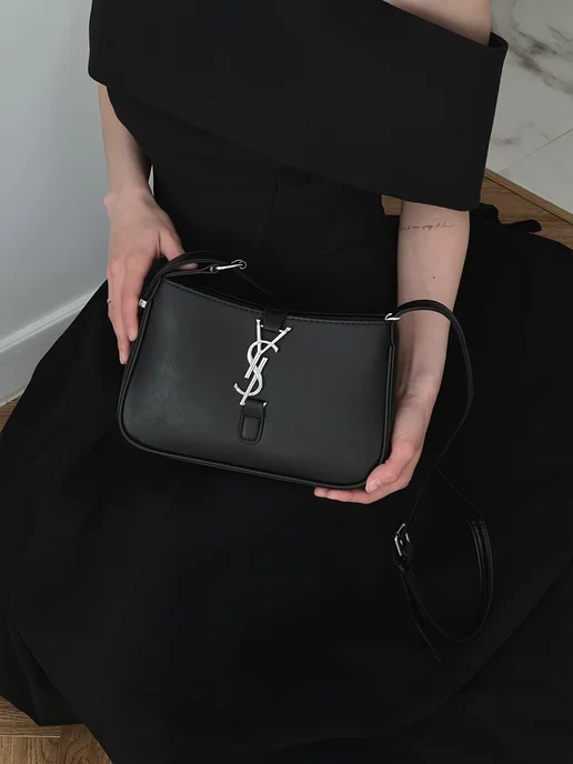 Saint Laurent Сумка кросс-боди Yves, черный, фото 5
