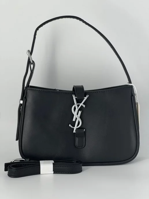 Saint Laurent Сумка кросс-боди Yves, черный, фото 8
