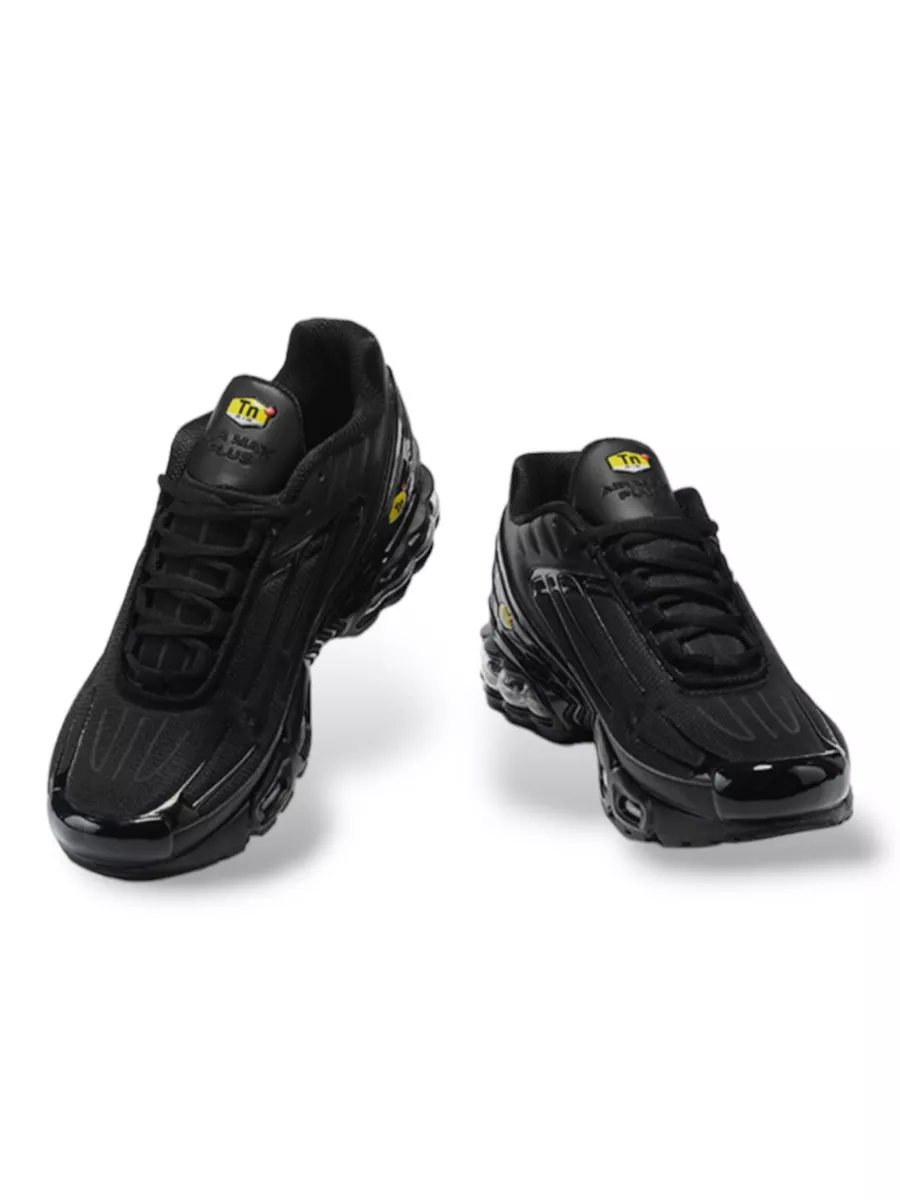 Nike tn triple black leather best sale