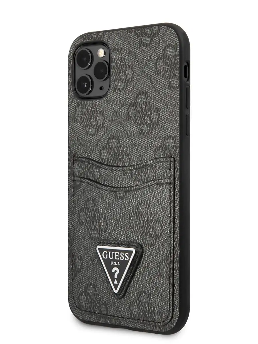 Чехол на iPhone 11 Pro Max экокожа с картхолдером PU leather GUESS  166212894 купить за 2 927 ₽ в интернет-магазине Wildberries