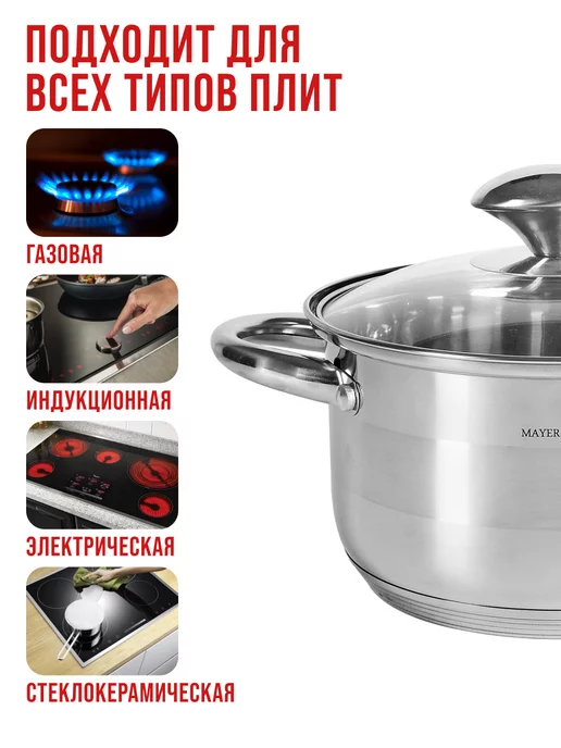 Набор кастрюль с крышками 3 шт. нержавейка - фото 6