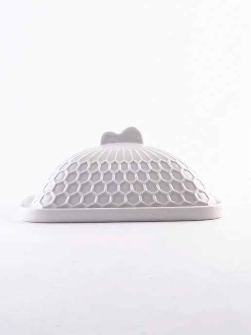 Масленка для сливочного масла с крышкой фарфоровая - фото 8