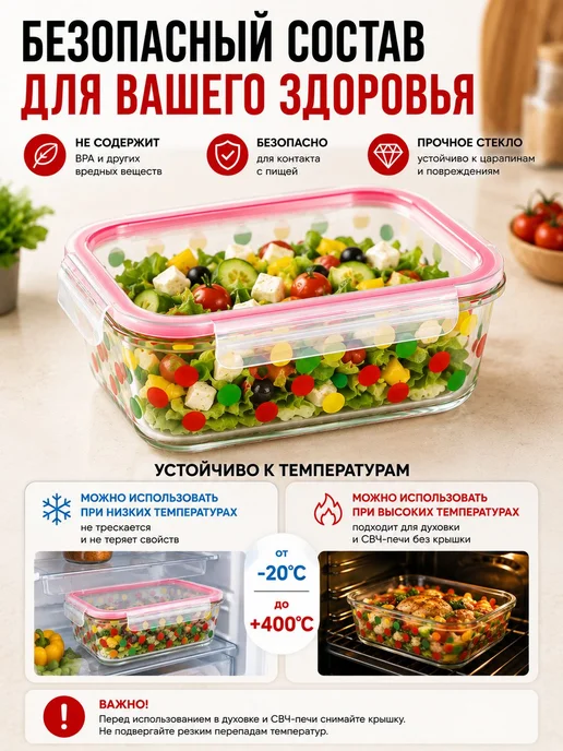 Форма для запекания из жаропрочного стекла с крышкой - фото 12