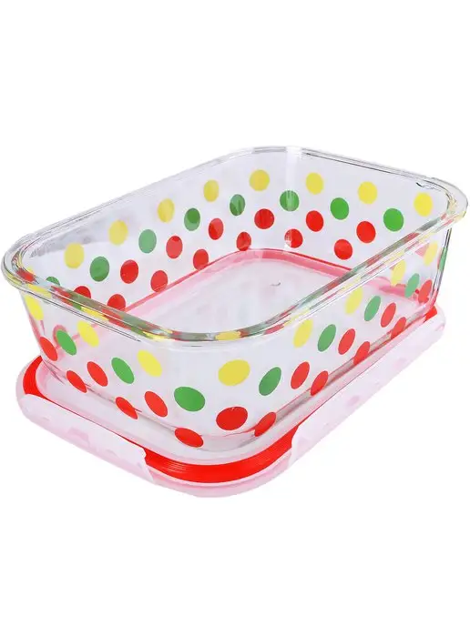 Контейнер для еды стекло с крышкой герметичный для запекания - фото 5
