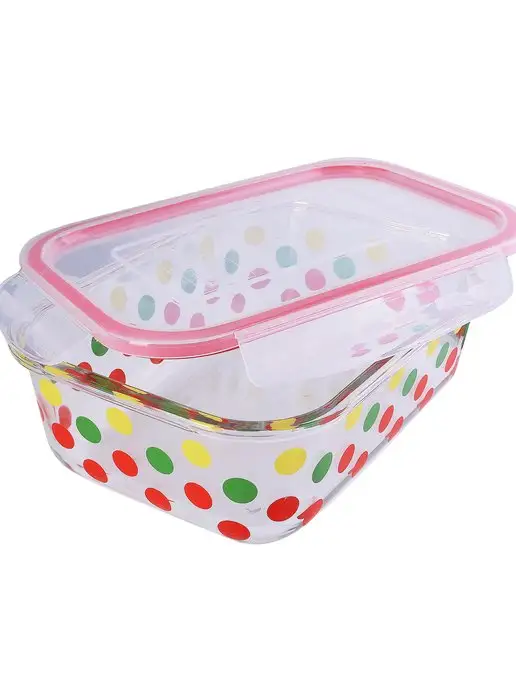 Контейнер для еды стекло с крышкой герметичный для запекания - фото 6