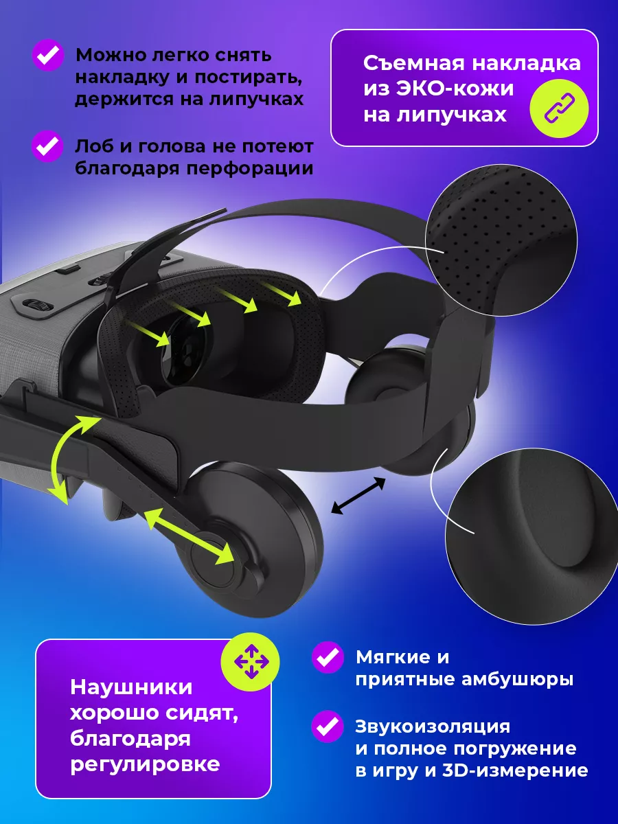 Виртуальные очки с наушниками RVR-500 Ritmix 166280033 купить за 1 899 ₽ в  интернет-магазине Wildberries