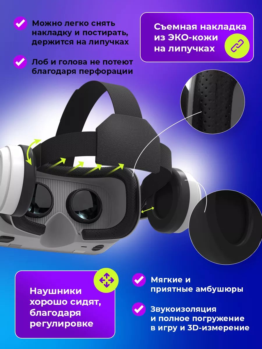 Виртуальные очки с наушниками RVR-600 Ritmix 166280039 купить за 1 939 ₽ в  интернет-магазине Wildberries