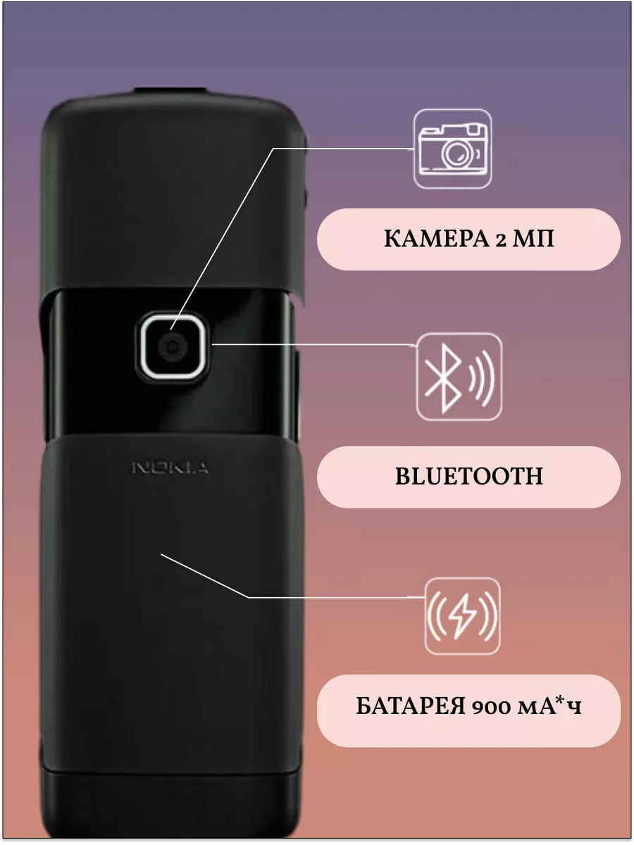 8600 Luna Мобильный телефон слайдер кнопочный Nokia 166298930 купить за 11  970 ₽ в интернет-магазине Wildberries