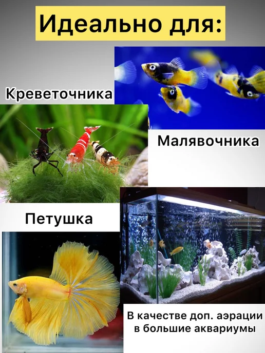 by Vicki Фильтр для аквариума аэрлифтный мини до 10л, 10 л, фото 7