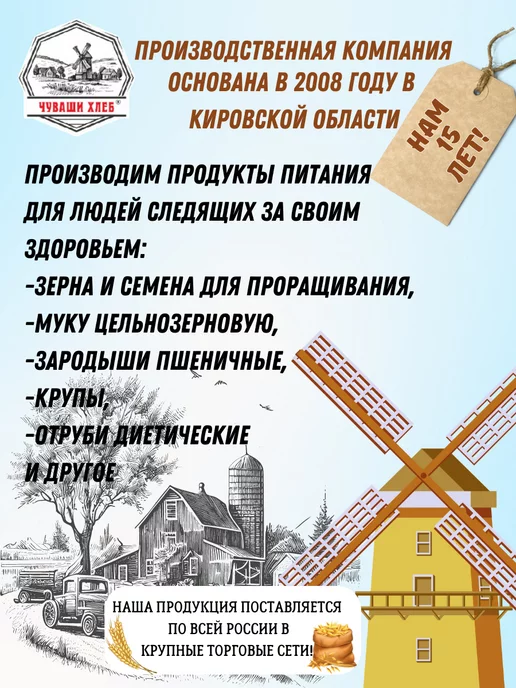 Чуваши Хлеб Пшеница для проращивания, микрозелень 6 кг, 6 кг, фото 5