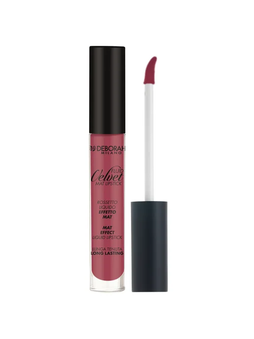 DEBORAH Milano Жидкая помада для губ матовая Fluid Velvet, тон 8, тон 8, фиолетовый, фото 6