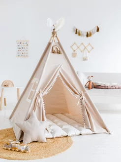 Вигвам с ковриком шалаш детский Tipi.room 166334037 купить за 6 629 ₽ в интернет-магазине Wildberries