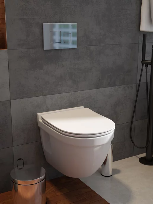 Teymi Унитаз подвесной безободковый с сиденьем Vitra Pro T40806, белый, фото 6