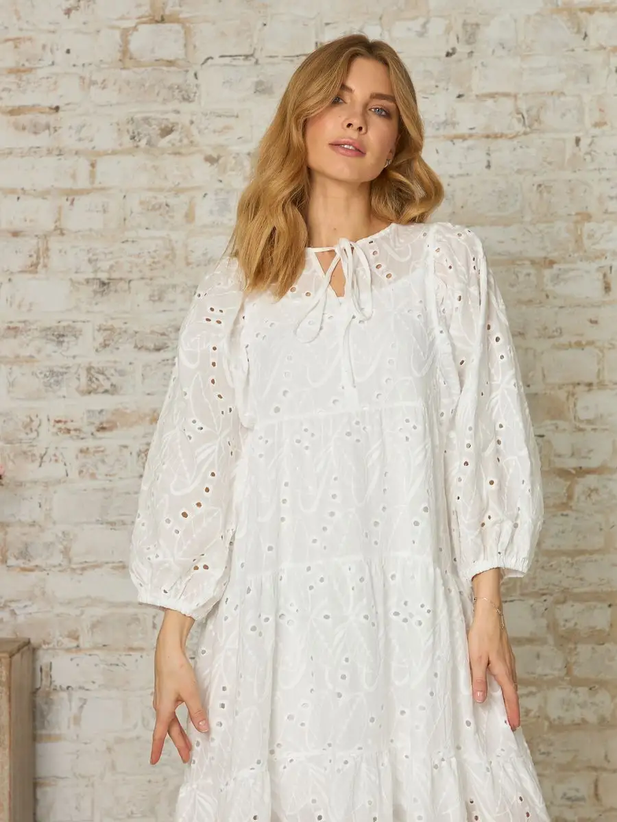 Белое платье кружево Zuli Too купить в интернет-магазине Wildberries
