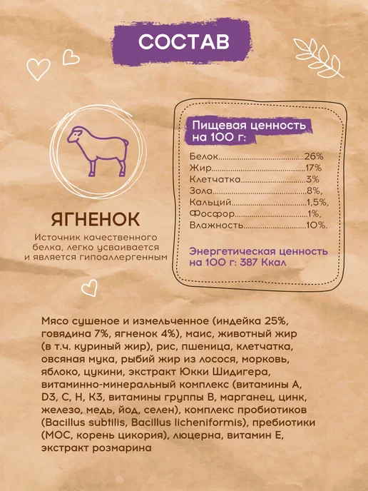 Сухой корм PEPPO для собак, крупные, ягненок, 15 кг, фото 3