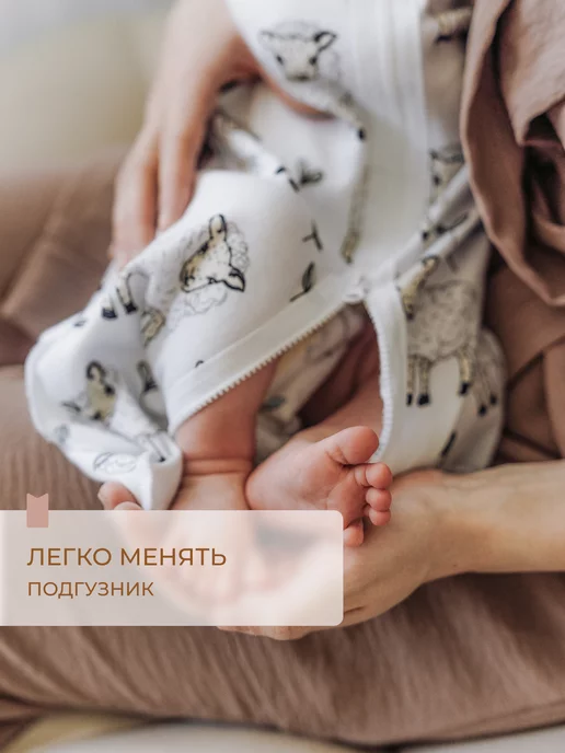 Mjolk Пеленка кокон на молнии для новорожденных, голубой, фото 5