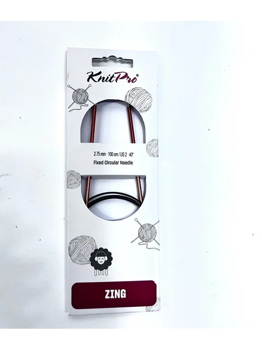 Knit pro Спицы круговые Zing 100см, оранжевый, фото 4