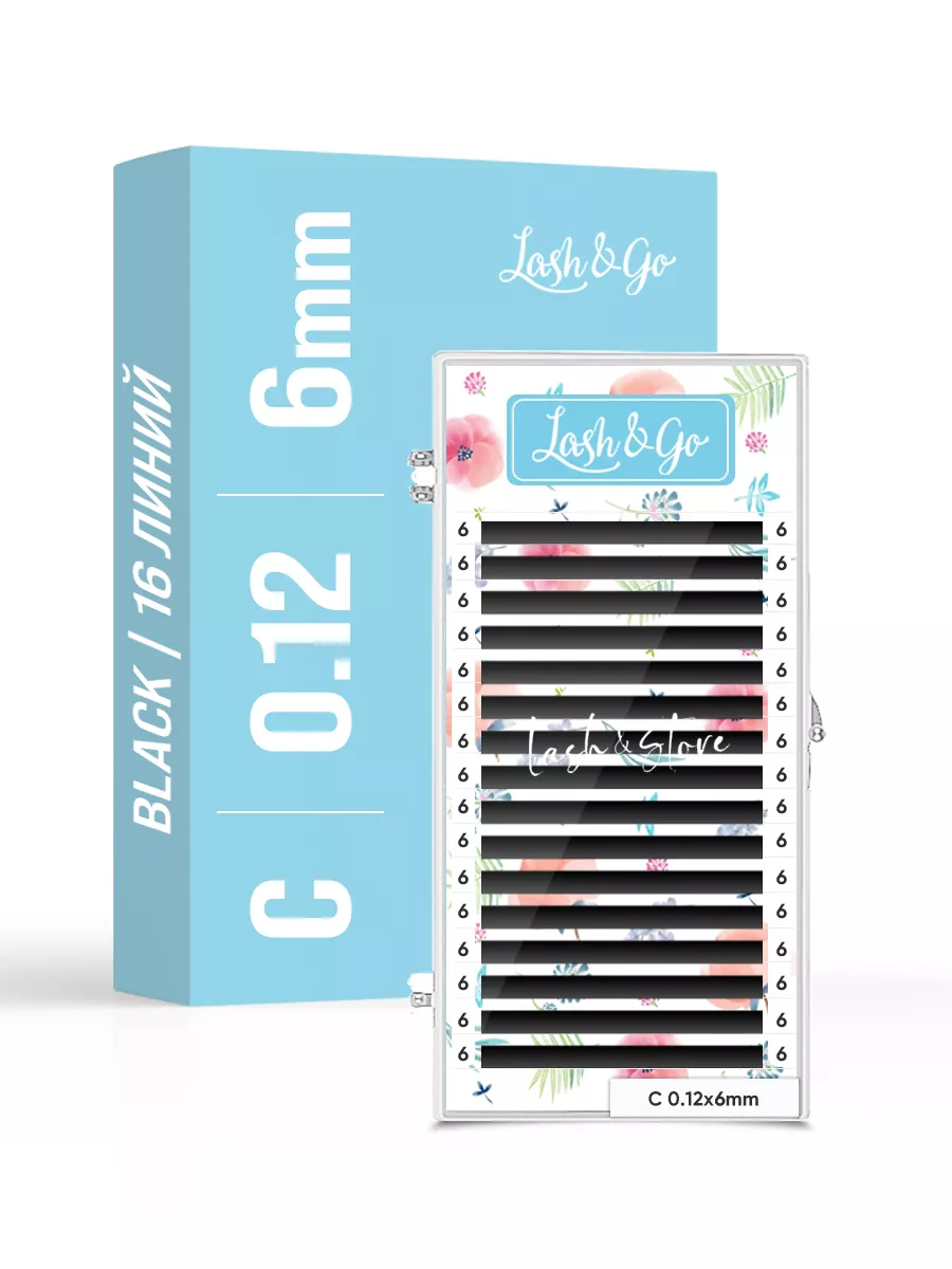 Ресницы Lash&Go C 0.12 6 мм,...