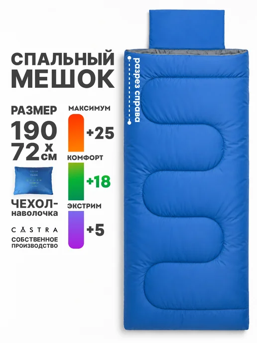 Castra Спальный мешок туристический, серый