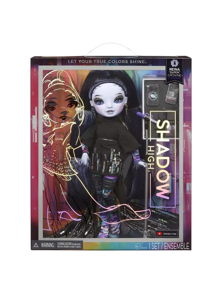 Кукла Shadow Рейна Глитч Кроун Reina Glitch Crowne Rainbow High 166404546  купить в интернет-магазине Wildberries