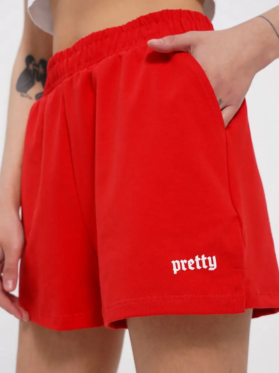 Prettylittlething Red Shorts